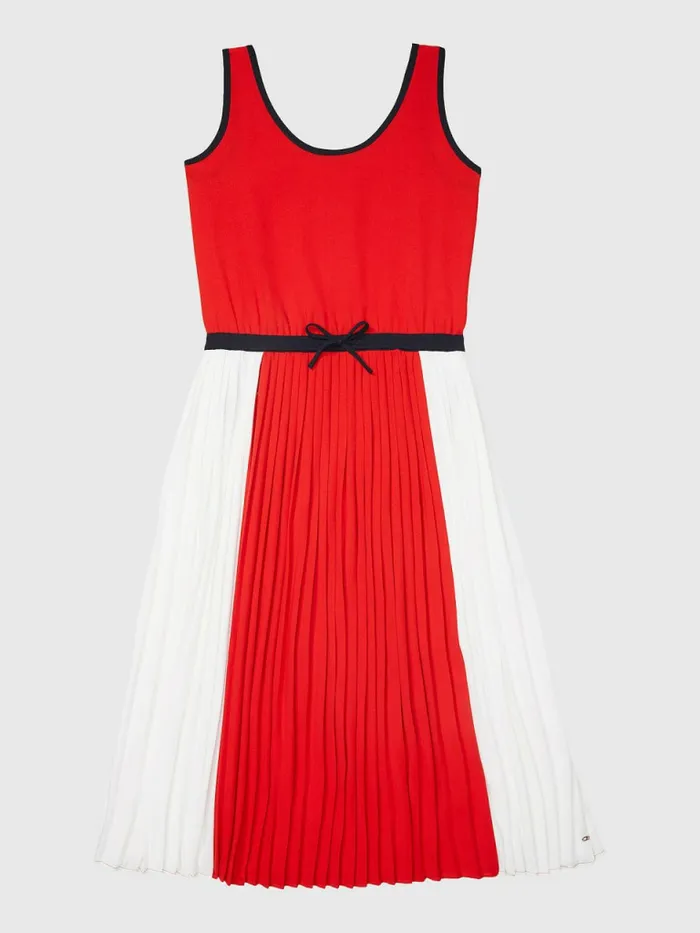 Tommy Hilfiger Adaptive Sleeveless Pleated Midi Dress Fireworks Womens Dresses and Jumpsuits Gift 4 You Tommy Hilfiger Adaptive Sleeveless Pleated Midi Dress Fireworks Womens Dresses and Jumpsuits Gift 4 You