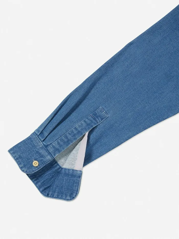 Tommy Hilfiger Adaptive Slim Fit Shirt Bleach Wash Mens Tommy Adaptive