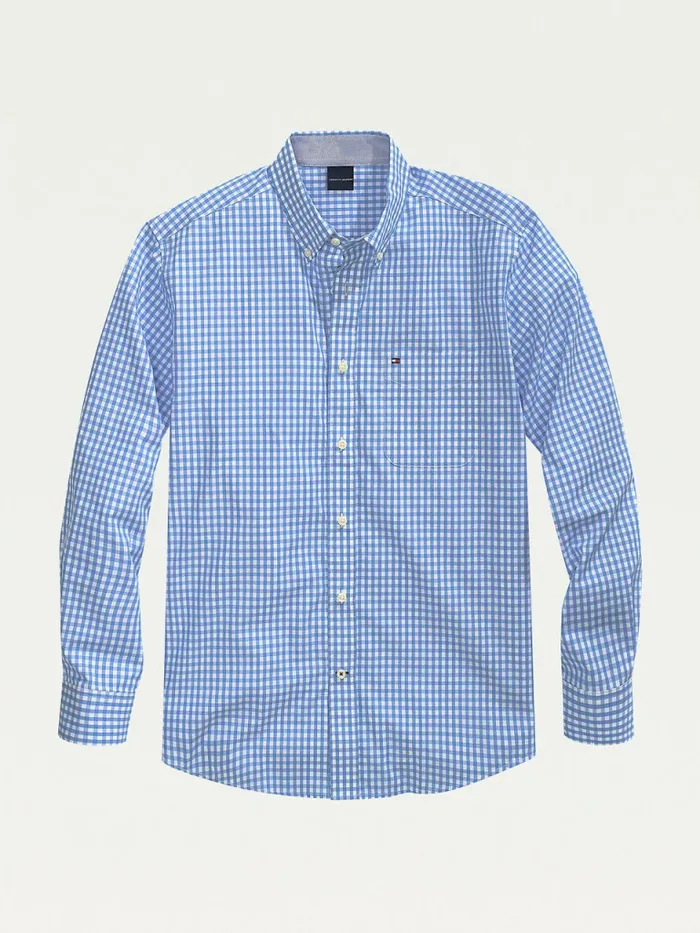 Tommy Hilfiger Adaptive Stretch Check Custom Fit Shirt Provence Mens Shirts Casaul Tommy Hilfiger Adaptive Stretch Check Custom Fit Shirt Provence Mens Shirts Casaul
