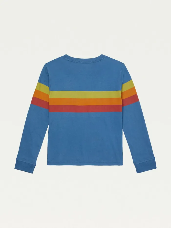 Tommy Hilfiger Adaptive Stripe Logo Long Sleeve TShirt Athletic Blue Boys TShirts and Polos Online