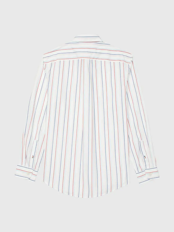 Tommy Hilfiger Adaptive Stripe Oxford Shirt Bright White Mens Shirts Online