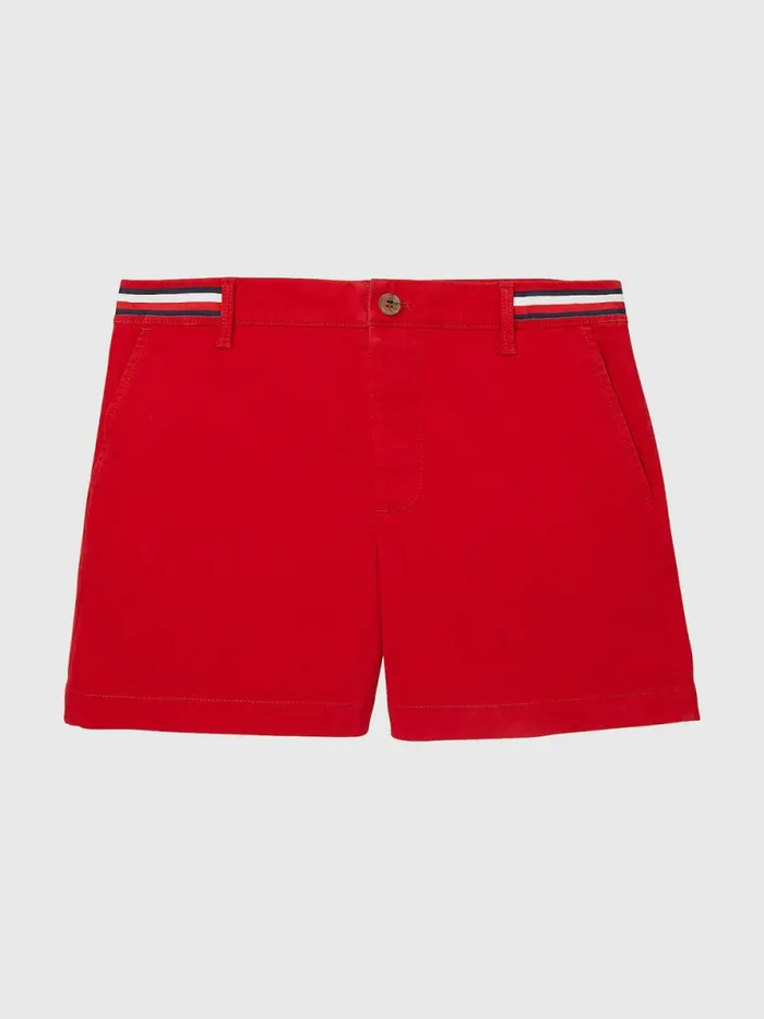Tommy Hilfiger Adaptive Stripe Shorts Primary Red Womens Tommy Adaptive Fashion Tommy Hilfiger Adaptive Stripe Shorts Primary Red Womens Tommy Adaptive Fashion