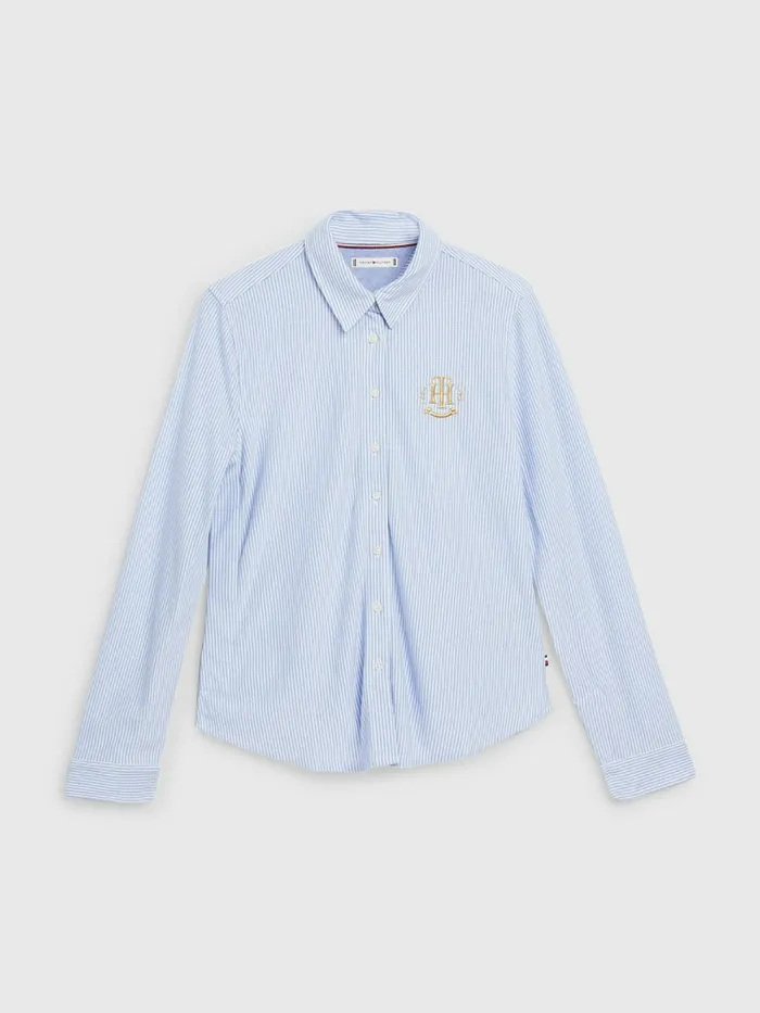 Tommy Hilfiger Adaptive Tommy Icons Knitted Stripe Travel Shirt Peri BlueMulti Womens Shirts and Blouses Online Tommy Hilfiger Adaptive Tommy Icons Knitted Stripe Travel Shirt Peri BlueMulti Womens Shirts and Blouses Online