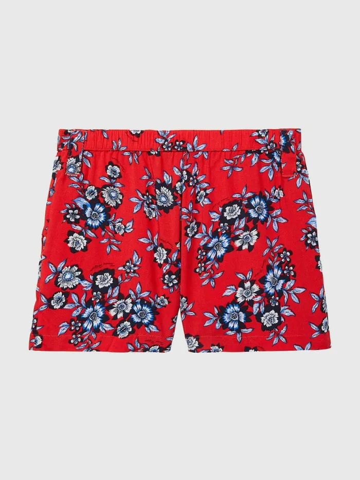Tommy Hilfiger Adaptive Viscose Floral Print Shorts Fireworks Multi Girls Trousers Shorts and Skirts Cheap On Sale