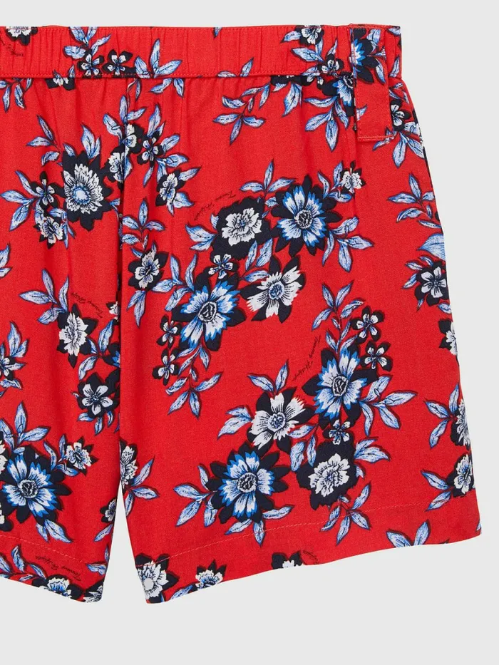 Tommy Hilfiger Adaptive Viscose Floral Print Shorts Fireworks Multi Girls Trousers Shorts and Skirts Cheap On Sale
