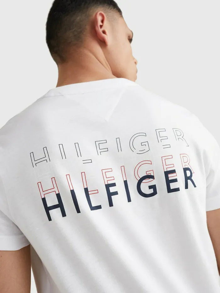 Tommy Hilfiger Back Logo TShirt White Mens TShirts Fashion