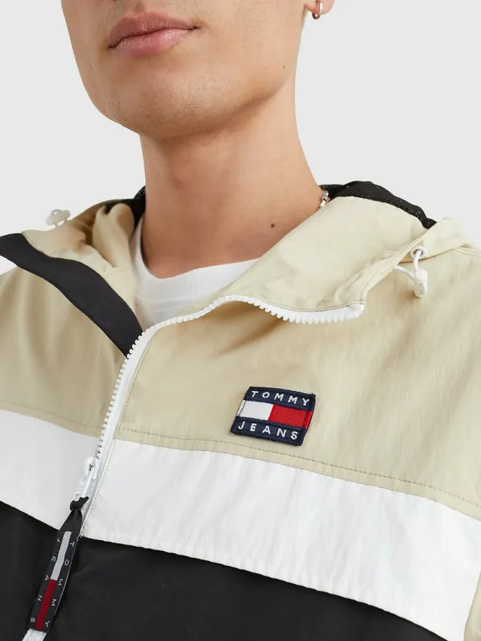 Tommy Hilfiger Badge Chicago Windbreaker BlackMulti Mens Coats and Jackets Sale