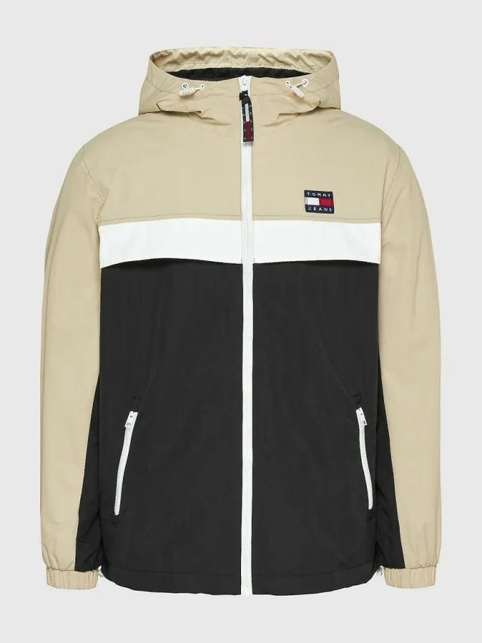 Tommy Hilfiger Badge Chicago Windbreaker BlackMulti Mens Coats and Jackets Sale