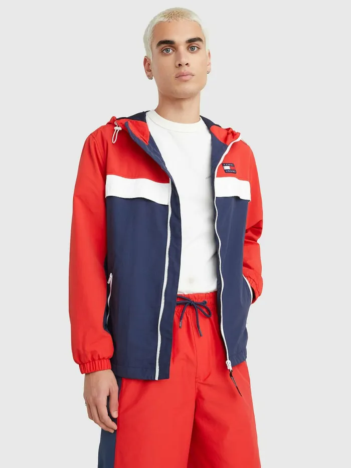 Tommy Hilfiger Badge Chicago Windbreaker Twilight NavyMulti Mens Coats and Jackets Gift Ideas Tommy Hilfiger Badge Chicago Windbreaker Twilight NavyMulti Mens Coats and Jackets Gift Ideas