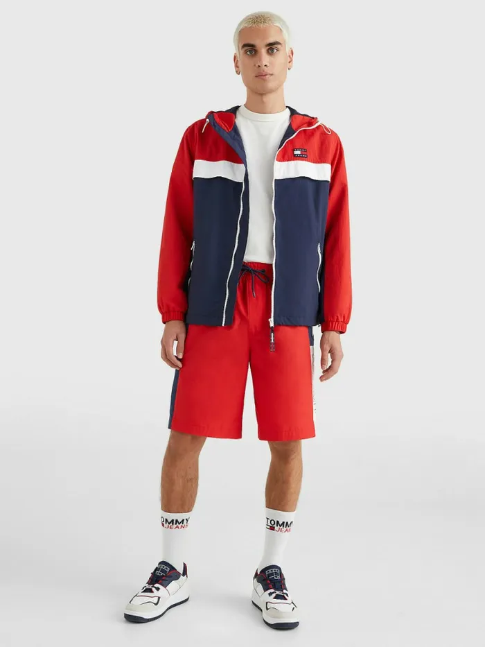 Tommy Hilfiger Badge Chicago Windbreaker Twilight NavyMulti Mens Coats and Jackets Gift Ideas