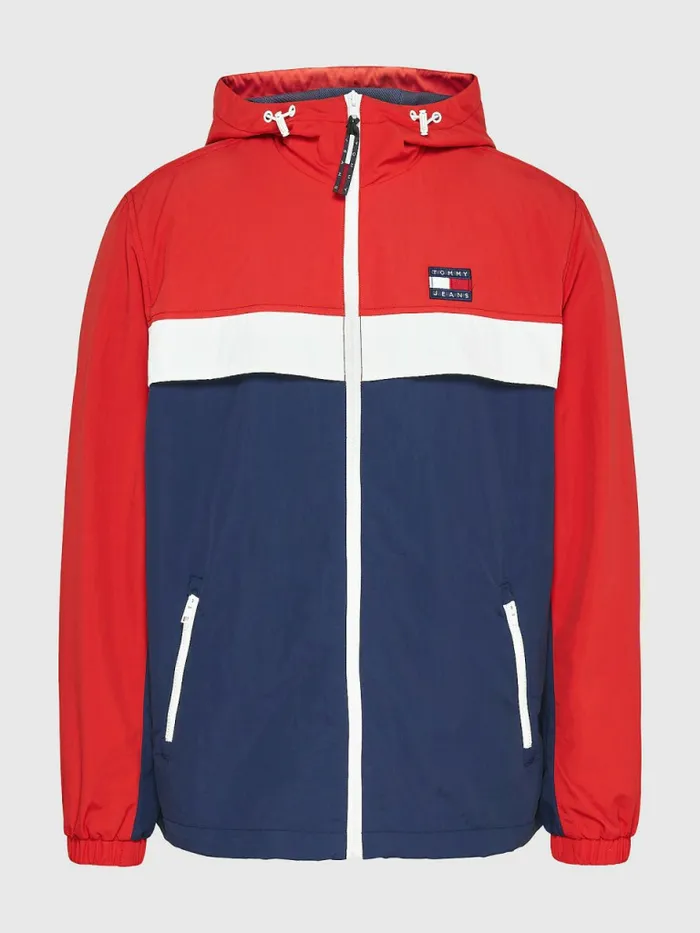 Tommy Hilfiger Badge Chicago Windbreaker Twilight NavyMulti Mens Coats and Jackets Gift Ideas
