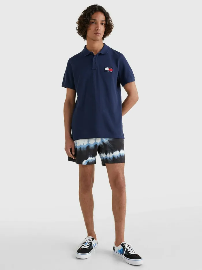 Tommy Hilfiger Badge Lightweight Regular Fit Polo Twilight Navy Mens Polo Shirts Sale