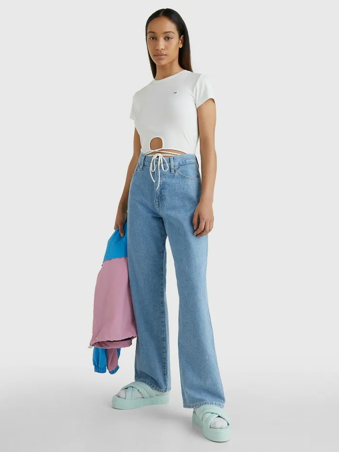 Tommy Hilfiger Betsy Mid Rise Loose Jeans Denim Light Womens Jeans Popular