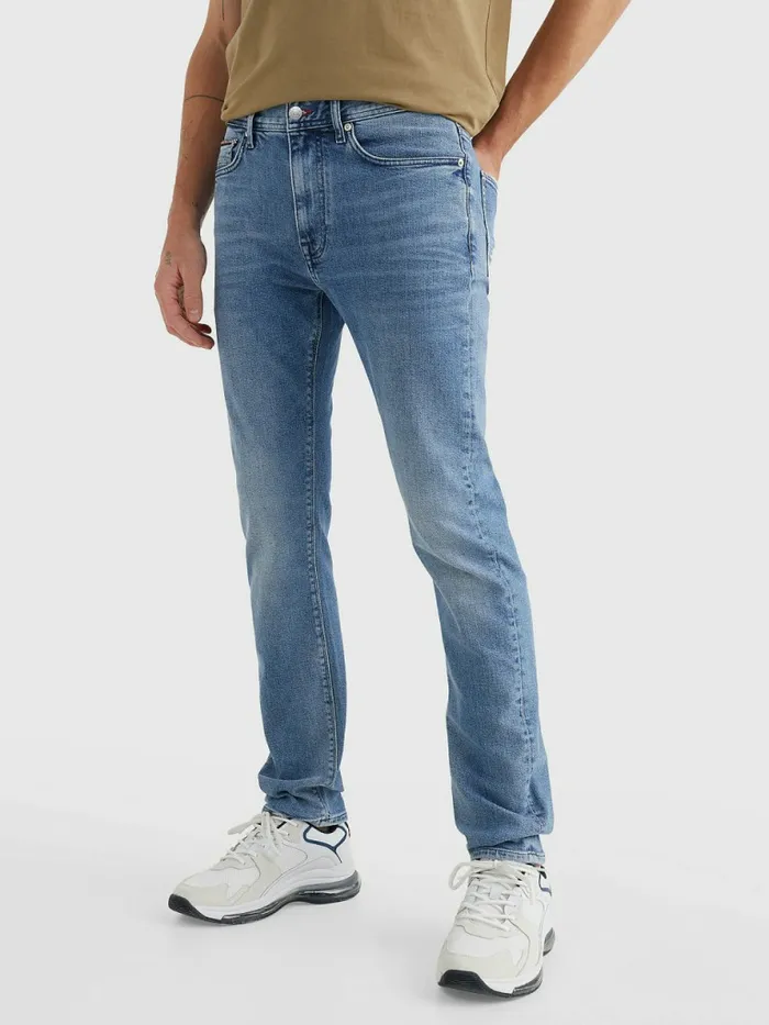 Tommy Hilfiger Bleecker Slim Faded Jeans Elm Indigo Mens Jeans Casaul