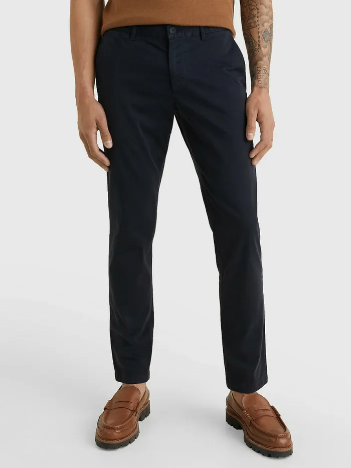 Tommy Hilfiger Bleecker Slim Th Flex Chinos Desert Sky Mens Trousers