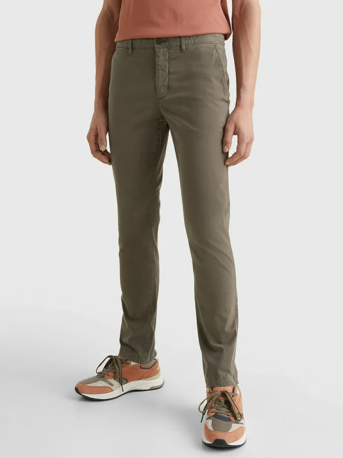 Tommy Hilfiger Bleecker Th Flex Slim Fit Trousers Faded Military Mens Trousers Tommy Hilfiger Bleecker Th Flex Slim Fit Trousers Faded Military Mens Trousers