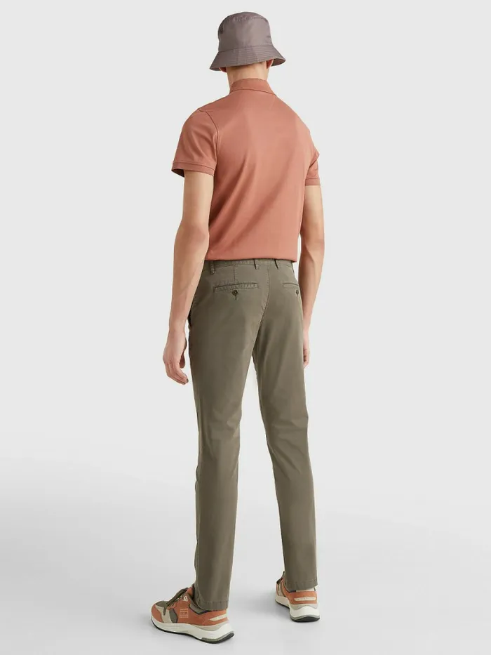 Tommy Hilfiger Bleecker Th Flex Slim Fit Trousers Faded Military Mens Trousers