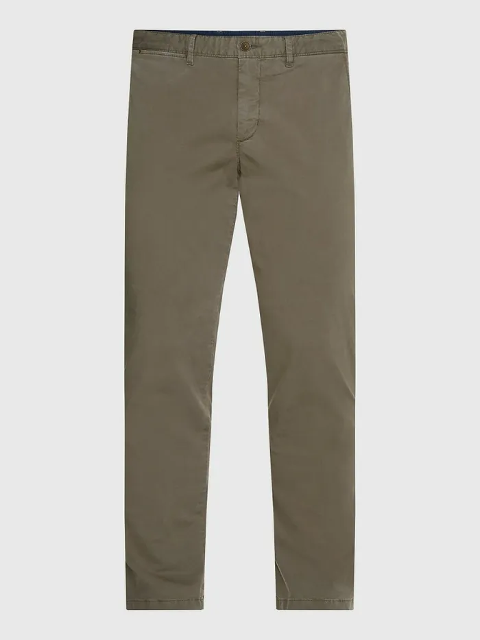 Tommy Hilfiger Bleecker Th Flex Slim Fit Trousers Faded Military Mens Trousers