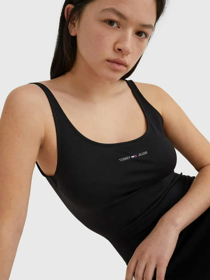 Tommy Hilfiger Bodycon Low Back Dress Black Womens Dresses and Jumpsuits Fashion