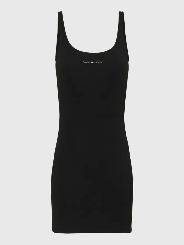 Tommy Hilfiger Bodycon Low Back Dress Black Womens Dresses and Jumpsuits Fashion