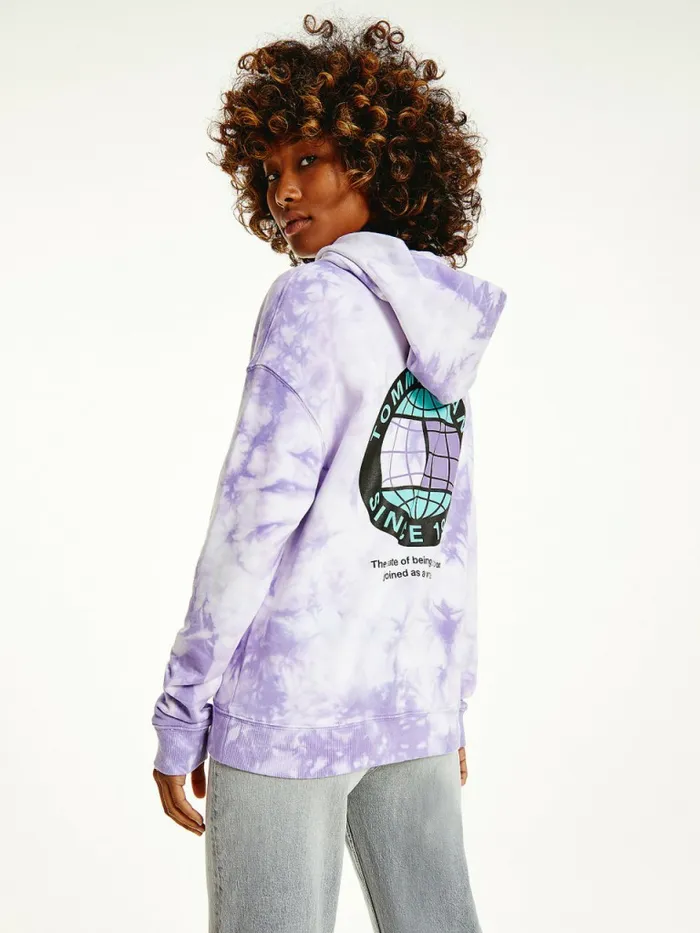 Tommy Hilfiger Boxy TieDye Hoody Tie Dye Womens Sweatshirts and Hoodies Near Me