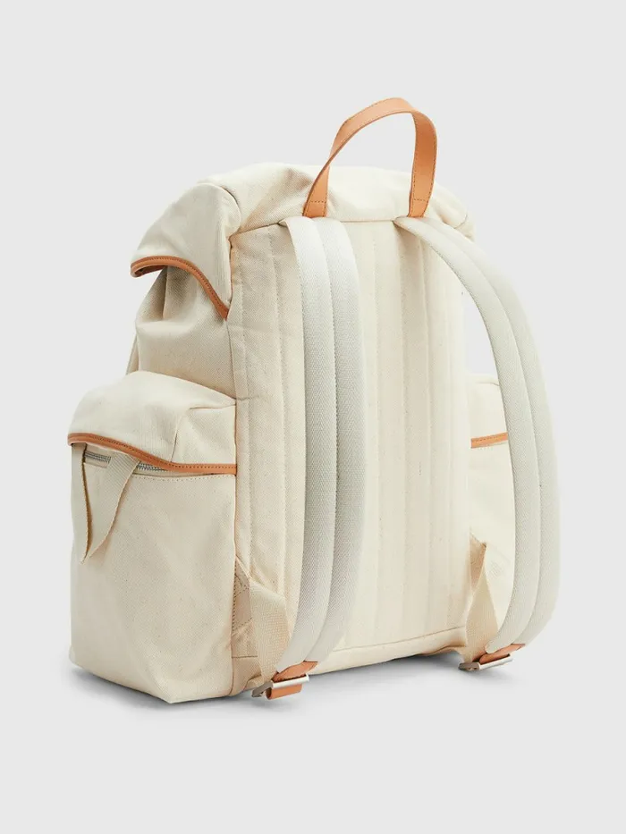 Tommy Hilfiger Canvas Crest Explorer Backpack Desert Sand Dune Mens Bags Near Me