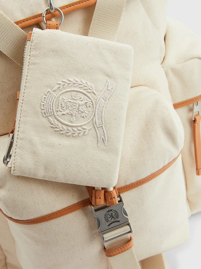 Tommy Hilfiger Canvas Crest Explorer Backpack Desert Sand Dune Mens Bags Near Me