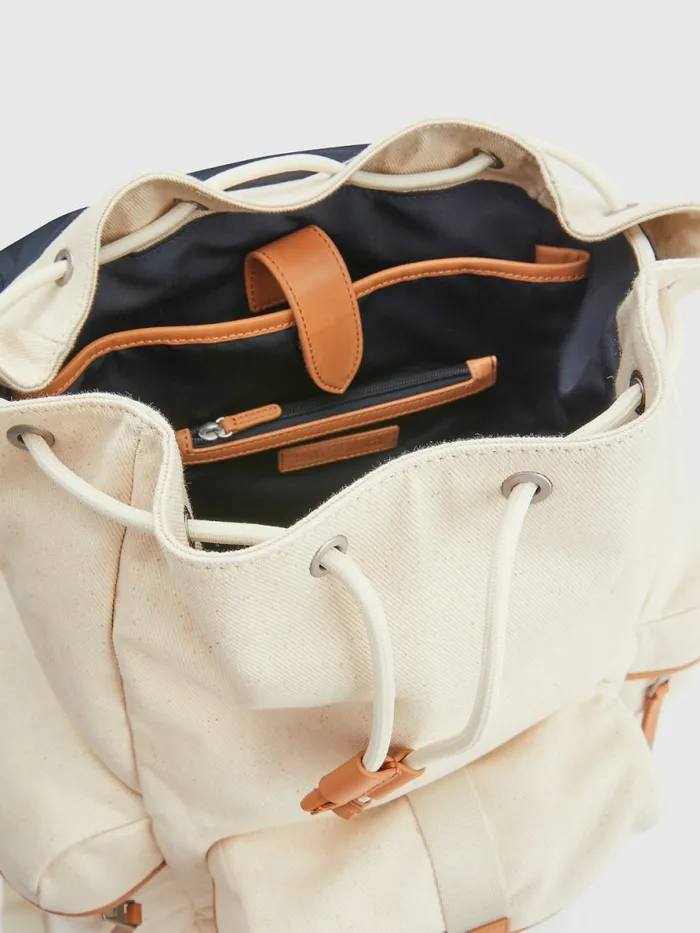 Tommy Hilfiger Canvas Crest Explorer Backpack Desert Sand Dune Mens Bags Near Me