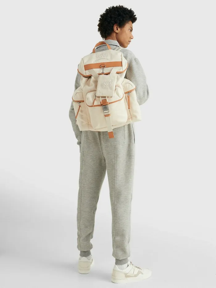 Tommy Hilfiger Canvas Crest Explorer Backpack Desert Sand Dune Mens Bags Near Me
