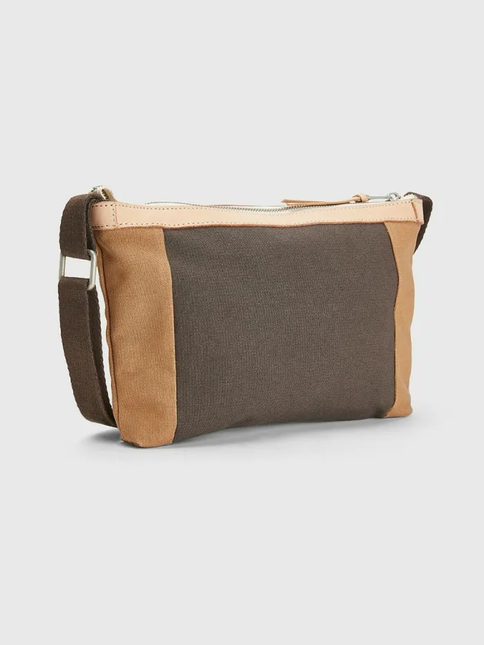 Tommy Hilfiger Canvas Crossover Bag Classic Khaki Mens Bags For Sale