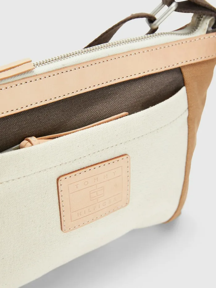 Tommy Hilfiger Canvas Crossover Bag Classic Khaki Mens Bags For Sale
