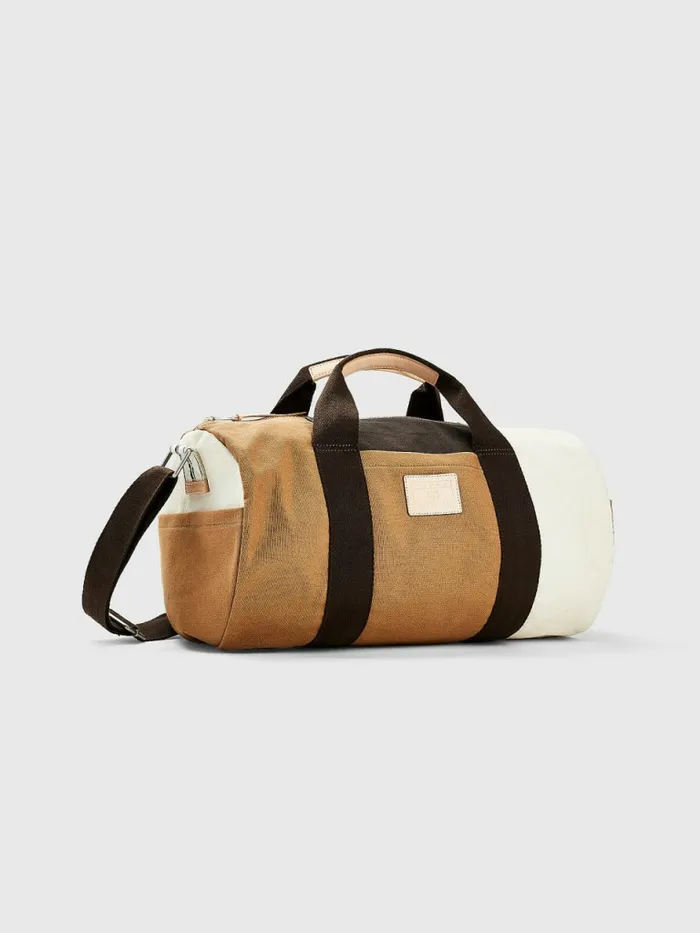 Tommy Hilfiger Canvas Small Duffle Bag Classic Khaki Mens Bags Cheap On Sale