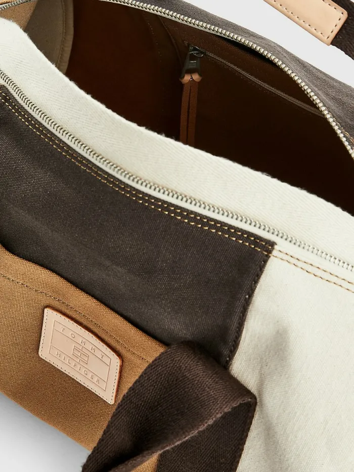 Tommy Hilfiger Canvas Small Duffle Bag Classic Khaki Mens Bags Cheap On Sale