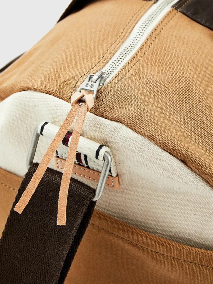 Tommy Hilfiger Canvas Small Duffle Bag Classic Khaki Mens Bags Cheap On Sale