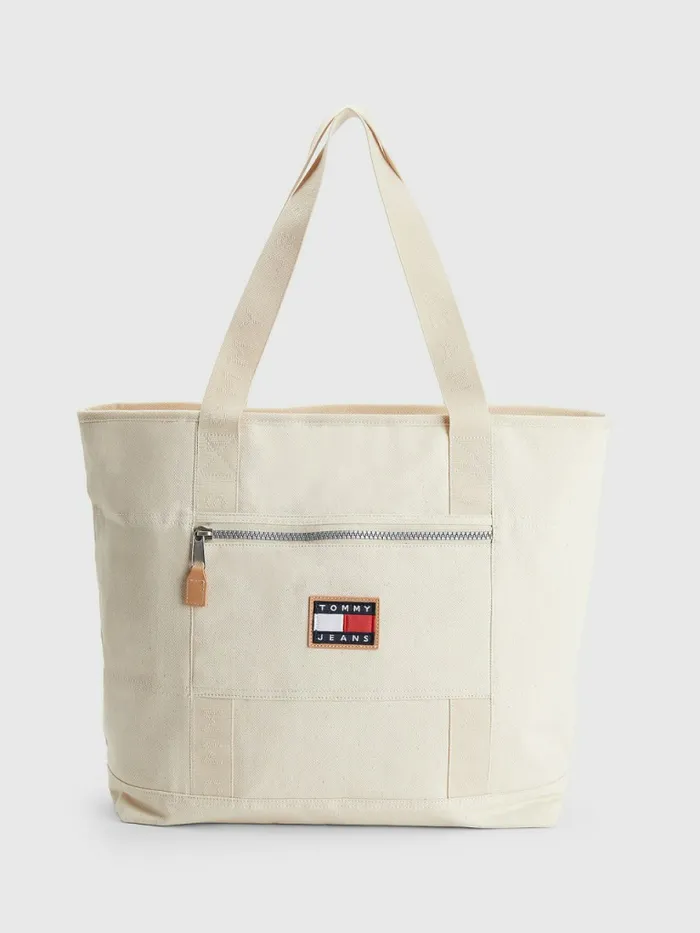 Tommy Hilfiger Canvas Tote Natural Canvas Mens Bags Sale