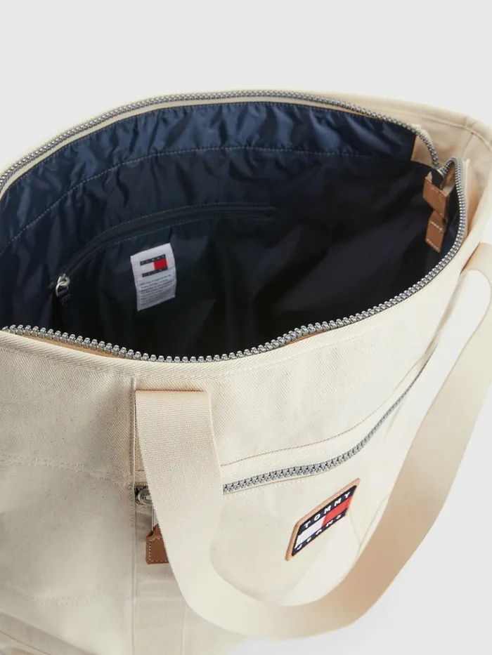 Tommy Hilfiger Canvas Tote Natural Canvas Mens Bags Sale