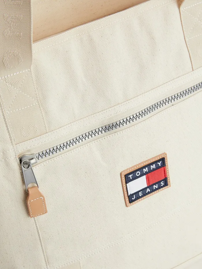 Tommy Hilfiger Canvas Tote Natural Canvas Mens Bags Sale