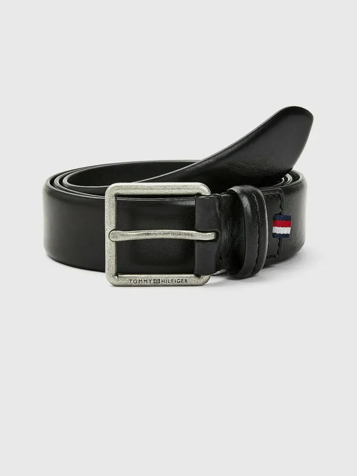 Tommy Hilfiger Casual Leather Essential Belt Black Mens Belts Online