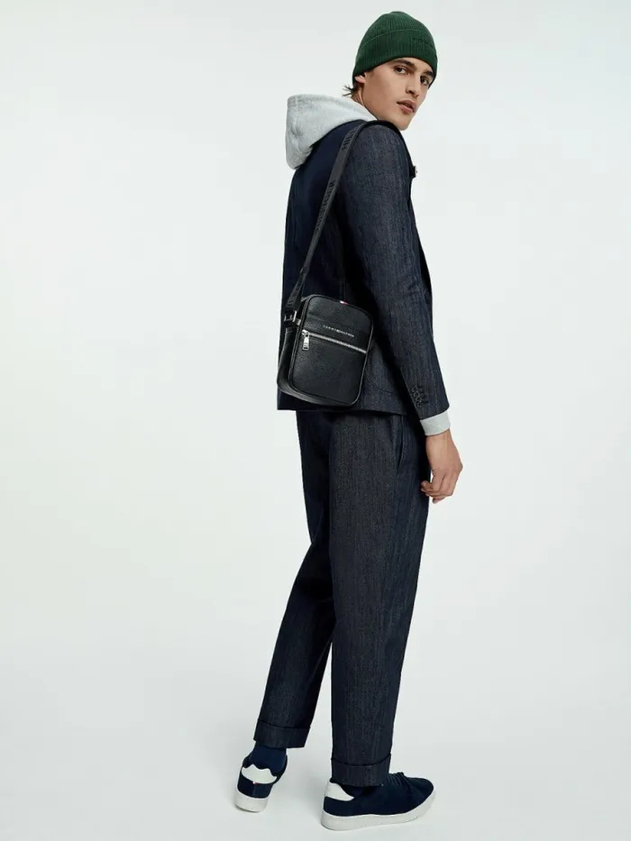 Tommy Hilfiger Casual Small Reporter Bag Black Mens Bags Near Me