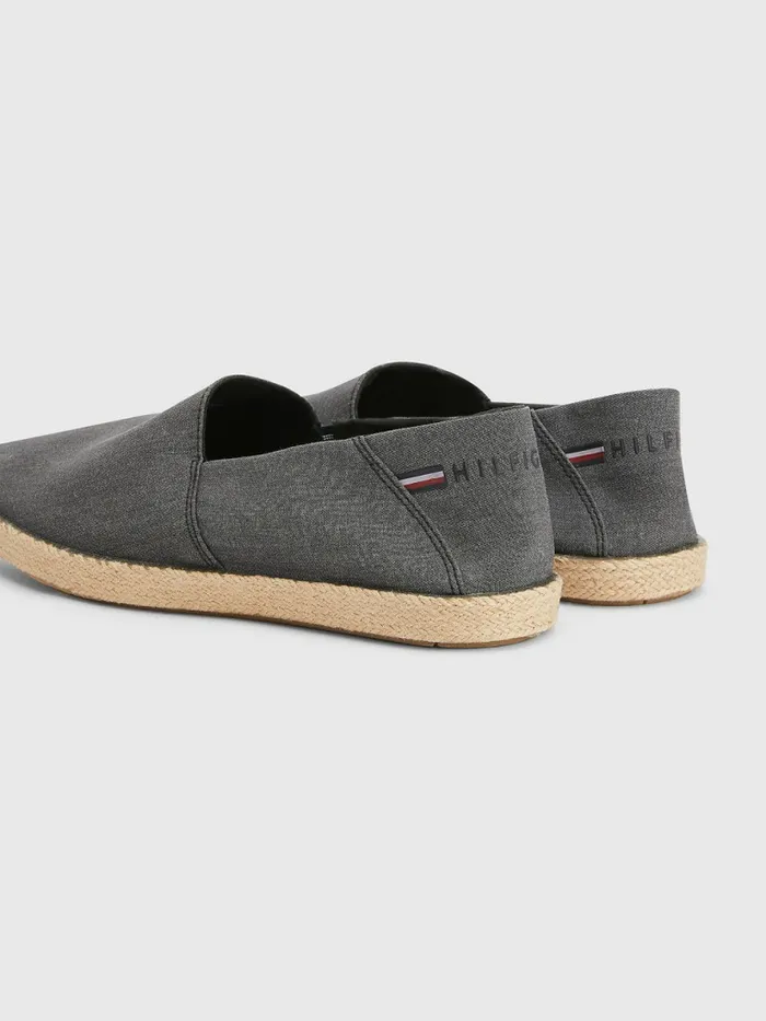 Tommy Hilfiger Chambray Espadrilles Black Mens Boots Cheap On Sale