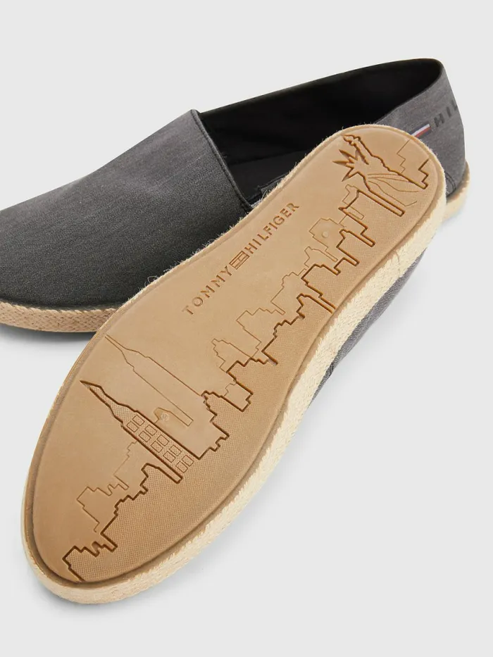 Tommy Hilfiger Chambray Espadrilles Black Mens Boots Cheap On Sale