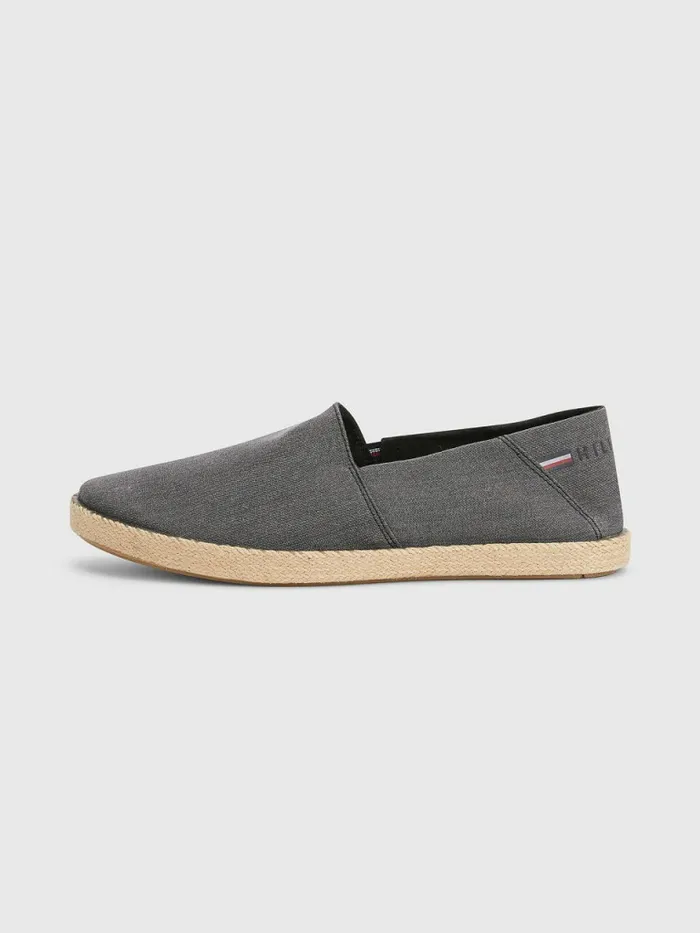 Tommy Hilfiger Chambray Espadrilles Black Mens Sandals Sliders and Flip Flops Gift 4 You
