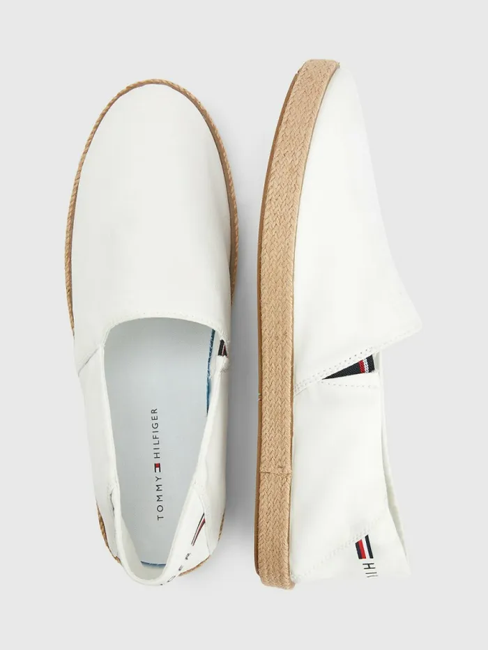 Tommy Hilfiger Chambray Espadrilles Ecru Mens Formal Shoes and Brogues On Sale