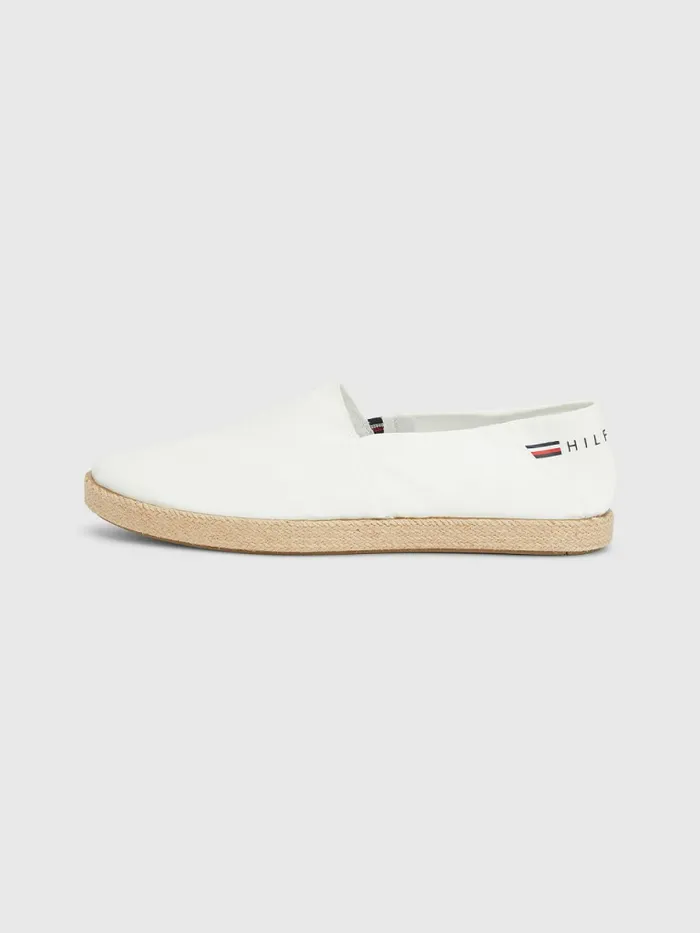 Tommy Hilfiger Chambray Espadrilles Ecru Mens Formal Shoes and Brogues On Sale