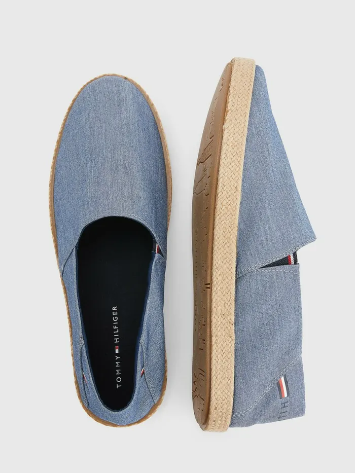 Tommy Hilfiger Chambray Espadrilles Twilight Indigo Mens Formal Shoes and Brogues For Sale