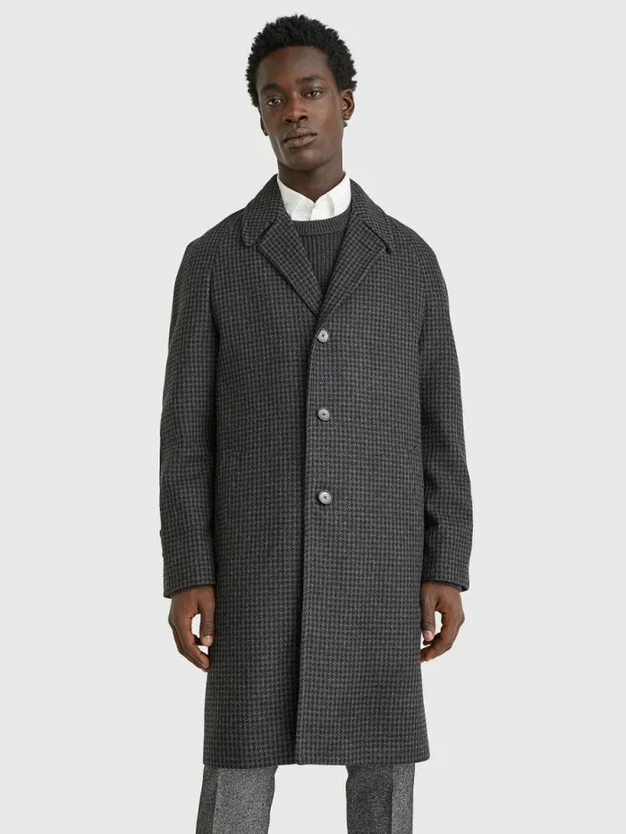Tommy Hilfiger Check Wool Blend Slim Fit Coat Grey Mens Coats and Jackets Gift 4 You Tommy Hilfiger Check Wool Blend Slim Fit Coat Grey Mens Coats and Jackets Gift 4 You