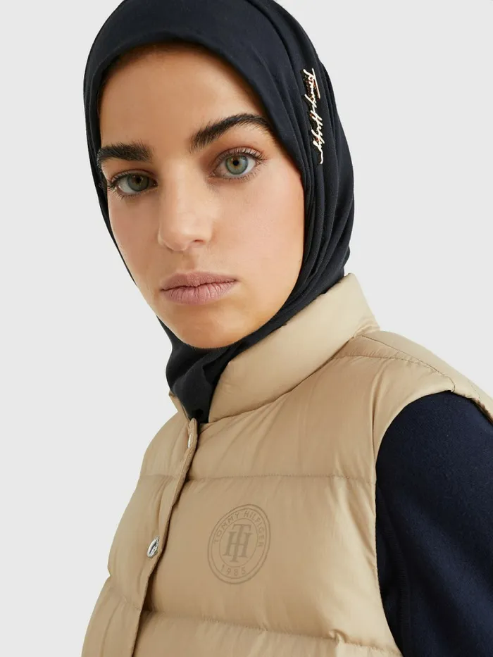 Tommy Hilfiger Chic DownFilled Vest Beige Womens Coats and Jackets Near Me