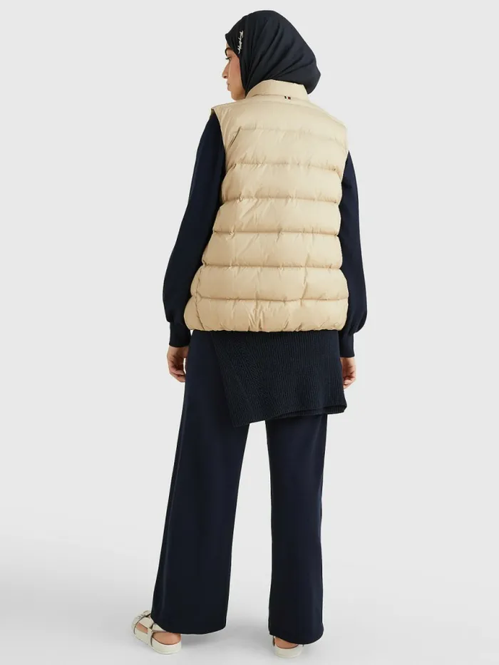 Tommy Hilfiger Chic DownFilled Vest Beige Womens Coats and Jackets Near Me