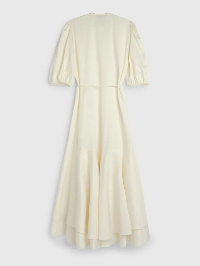 Tommy Hilfiger Chintzed Poplin Wrap Dress Ivory Womens Dresses and Jumpsuits Gift 4 You