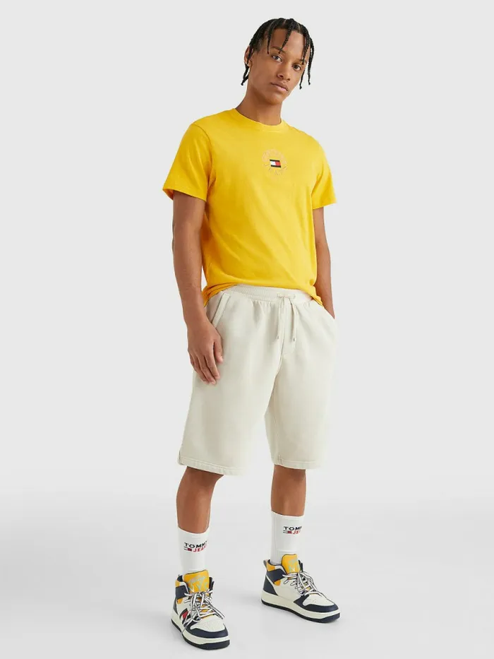 Tommy Hilfiger Circle Logo TShirt Prairie Yellow Mens TShirts Gift 4 You